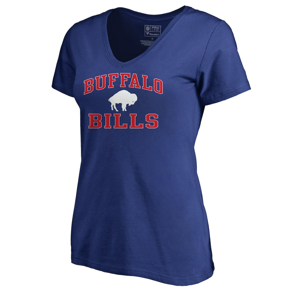 Buffalo Bills Women's Vintage Collection Victory Arch V-Neck T-Shirt Royal | NFL