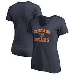 Chicago Bears Women's Vintage Collection Victory Arch V-Neck T-Shirt Navy | NFL