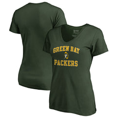 Green Bay Packers Women's Vintage Collection Victory Arch V-Neck T-Shirt Green | NFL