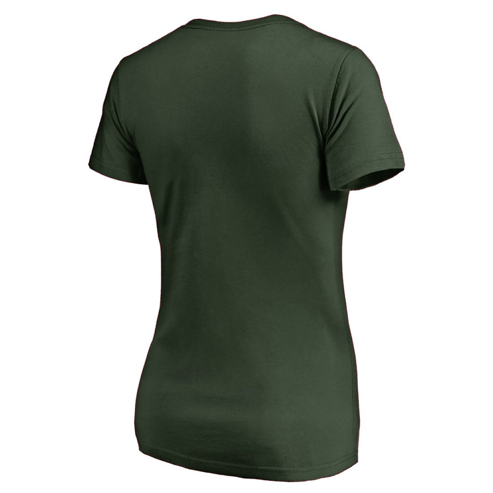 Green Bay Packers Women's Vintage Collection Victory Arch V-Neck T-Shirt Green | NFL