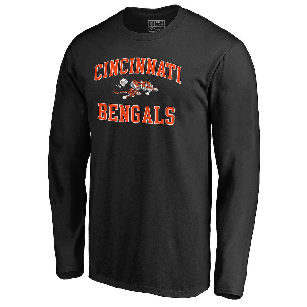 Cincinnati Bengals Vintage Collection Victory Arch Long Sleeve T-Shirt Black | NFL