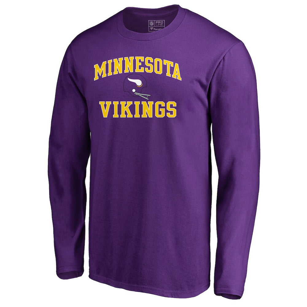Minnesota Vikings Vintage Collection Victory Arch Long Sleeve T-Shirt Purple | NFL