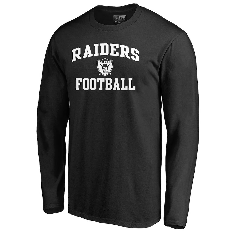 Las Vegas Raiders Vintage Collection Victory Arch Long Sleeve T-Shirt Black | NFL