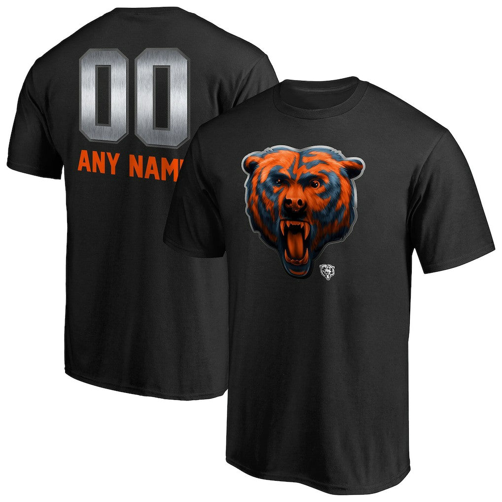 Chicago Bears Personalized Midnight Mascot T-Shirt Black | NFL