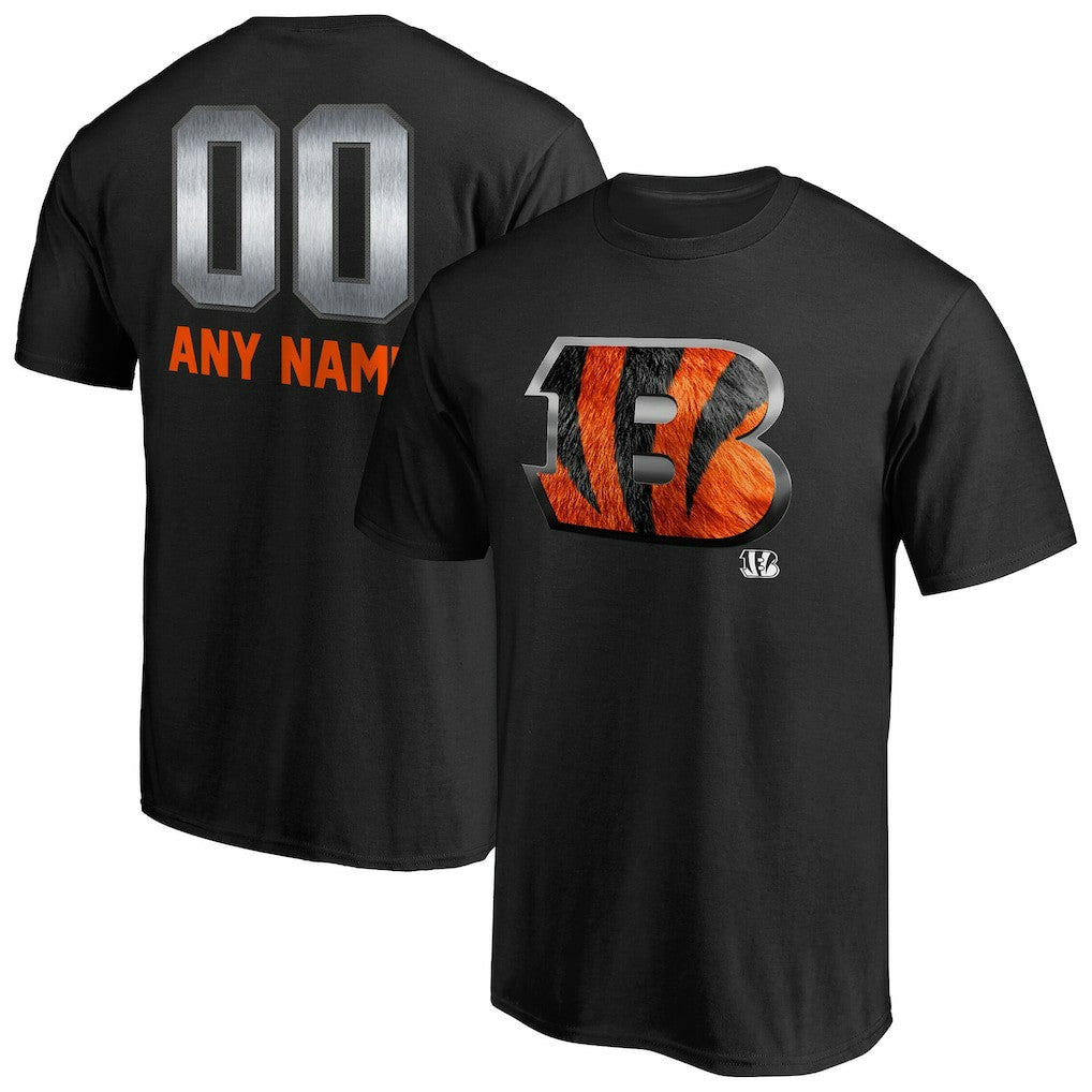 Cincinnati Bengals Personalized Midnight Mascot T-Shirt Black | NFL