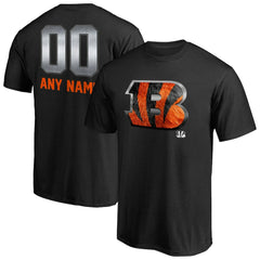 Cincinnati Bengals Personalized Midnight Mascot T-Shirt Black | NFL