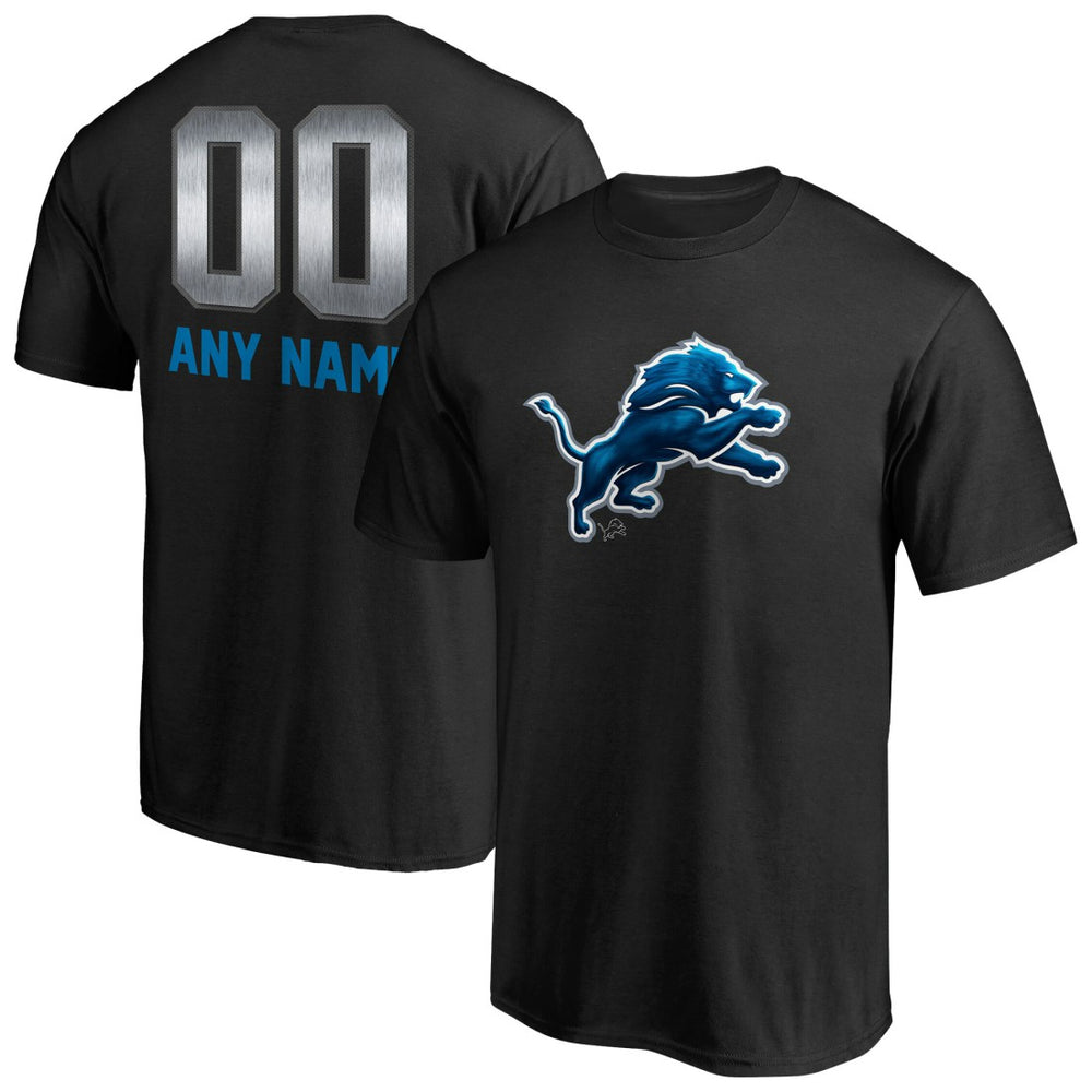 Detroit Lions Personalized Midnight Mascot T-Shirt Black | NFL