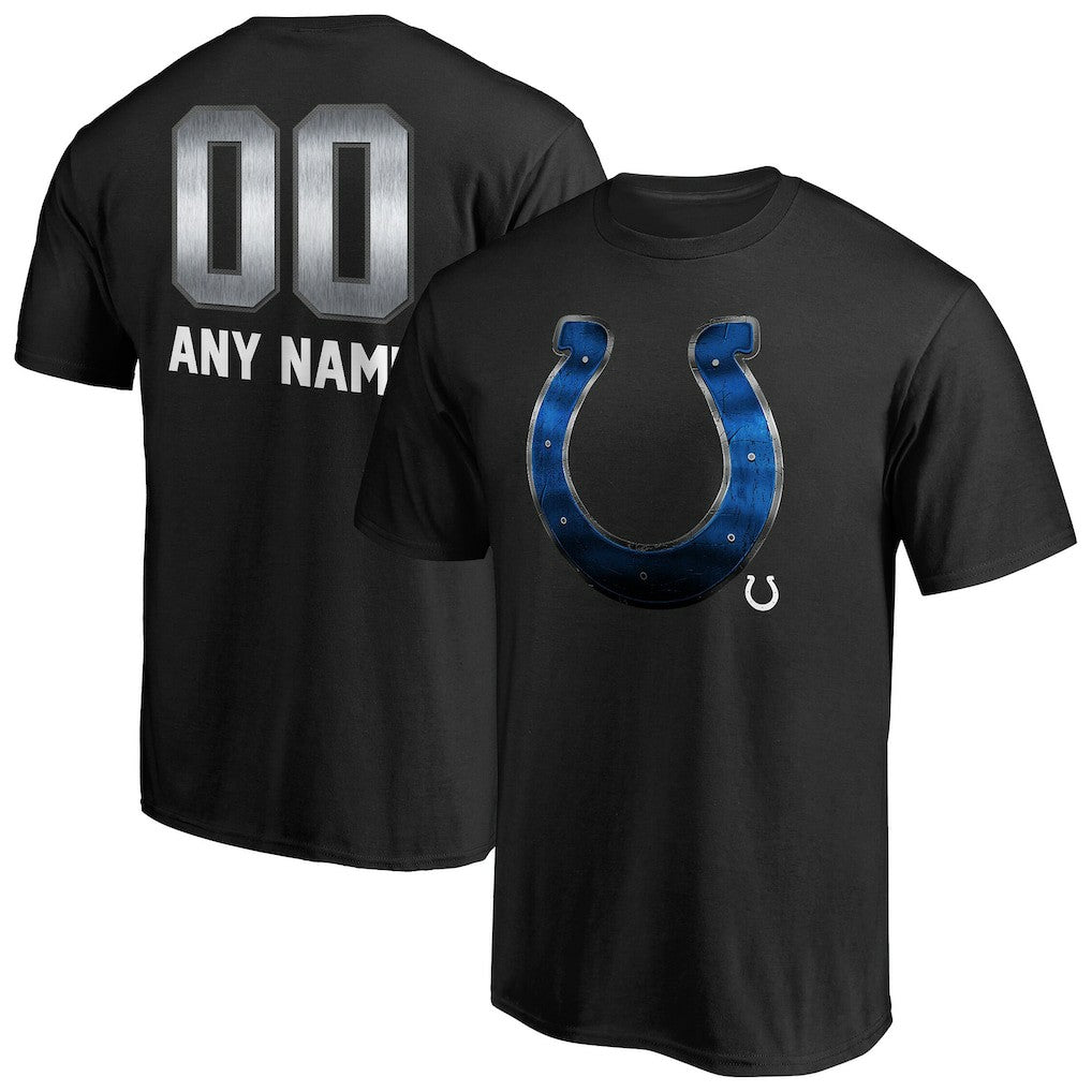 Indianapolis Colts Personalized Midnight Mascot T-Shirt Black | NFL
