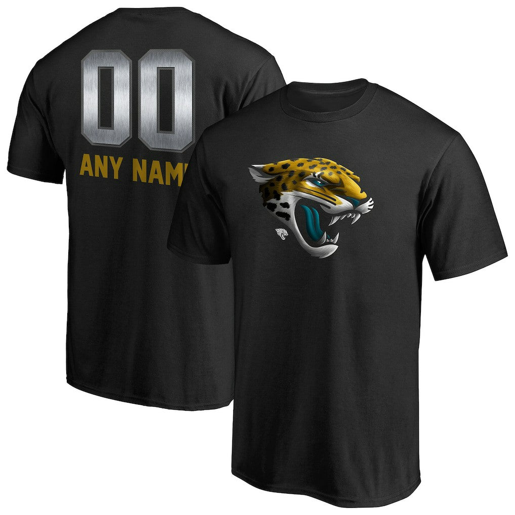 Jacksonville Jaguars Personalized Midnight Mascot T-Shirt Black | NFL