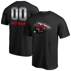 Kansas City Chiefs Personalized Midnight Mascot T-Shirt Black | NFL