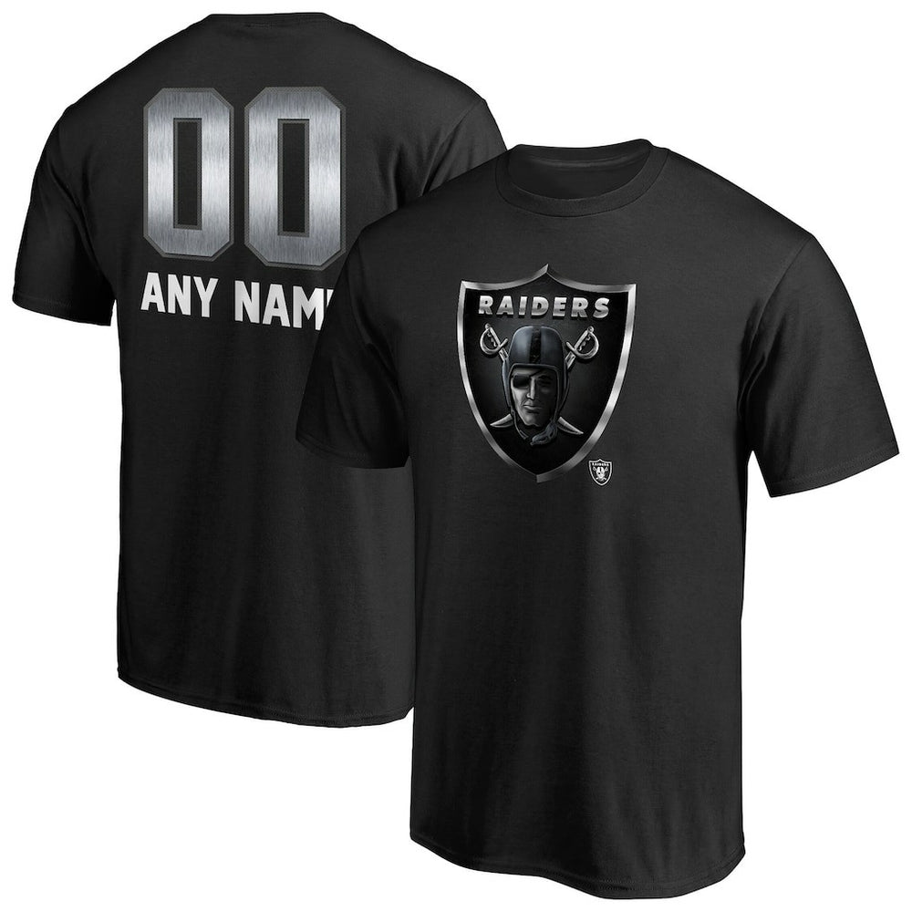 Las Vegas Raiders Personalized Midnight Mascot T-Shirt Black | NFL