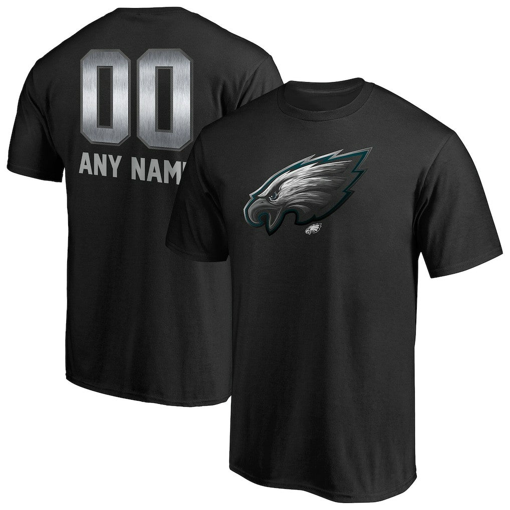 Philadelphia Eagles Personalized Midnight Mascot T-Shirt Black | NFL