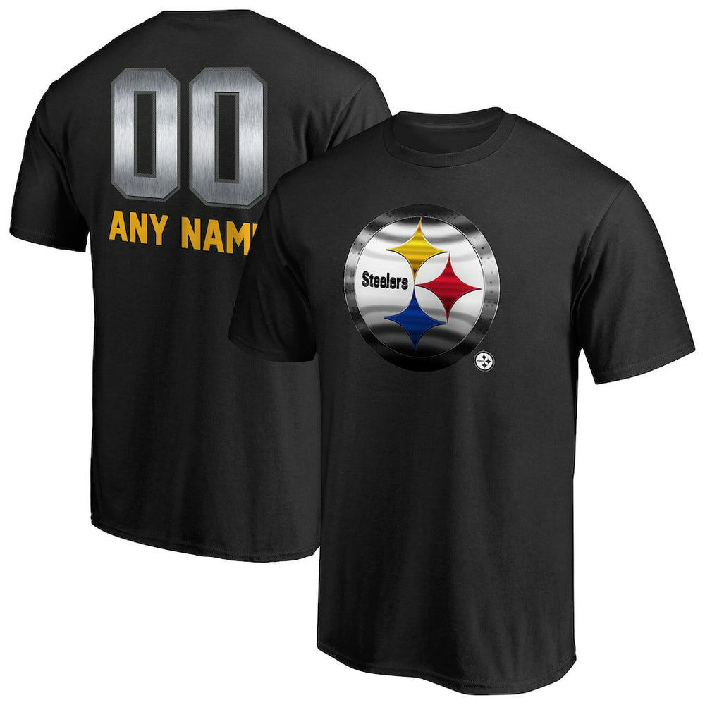 Pittsburgh Steelers Personalized Midnight Mascot T-Shirt Black | NFL