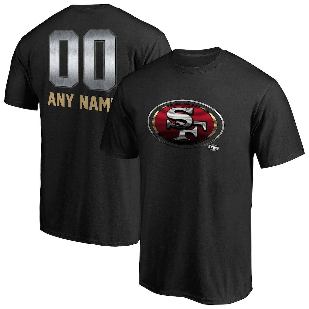 San Francisco 49ers Personalized Midnight Mascot T-Shirt Black | NFL