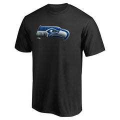 Seattle Seahawks Personalized Midnight Mascot T-Shirt Black | NFL