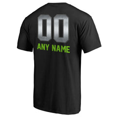 Seattle Seahawks Personalized Midnight Mascot T-Shirt Black | NFL