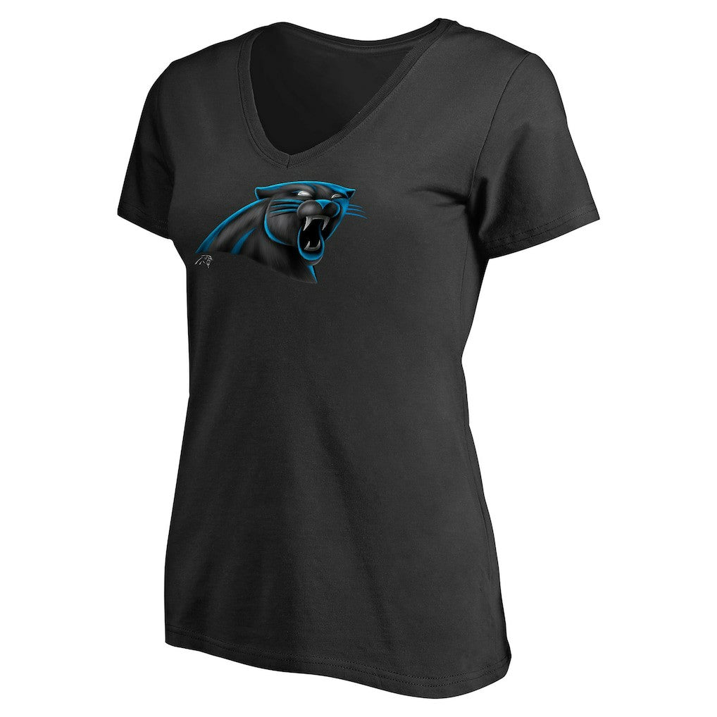 Carolina Panthers Women's Personalized Midnight Mascot T-Shirt Black | NFL