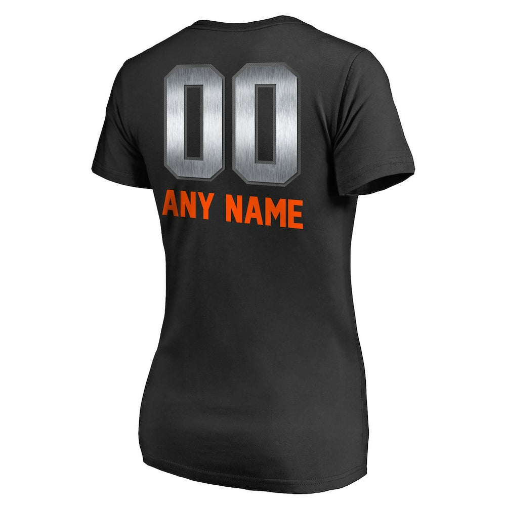 Cincinnati Bengals Women's Personalized Midnight Mascot T-Shirt Black | NFL