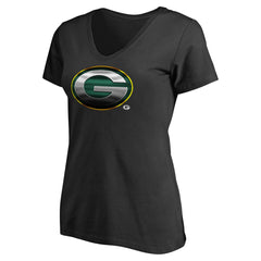 Green Bay Packers Women's Personalized Midnight Mascot T-Shirt Black | NFL
