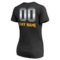 Green Bay Packers Women's Personalized Midnight Mascot T-Shirt Black | NFL