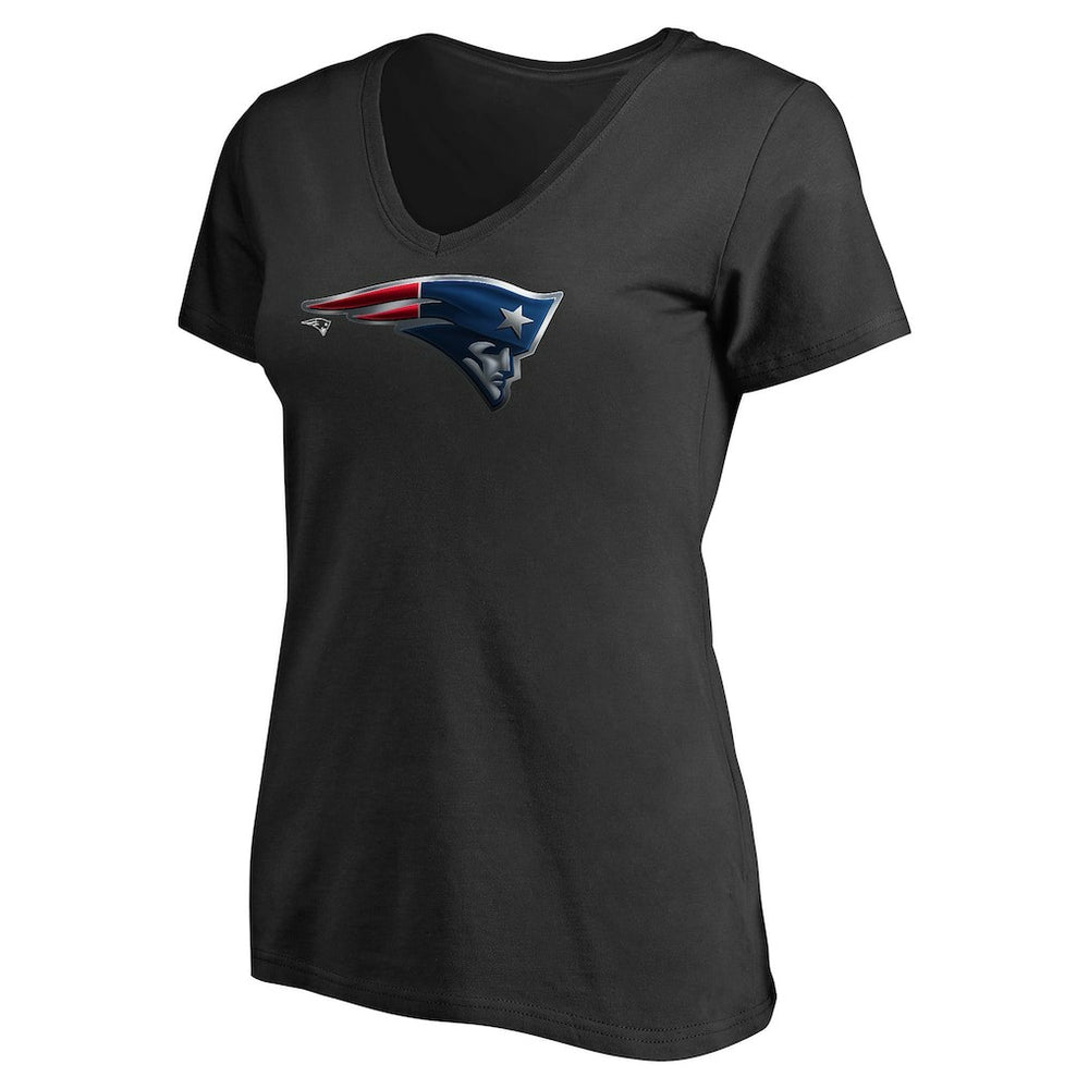 New England Patriots Women's Personalized Midnight Mascot T-Shirt Black | NFL