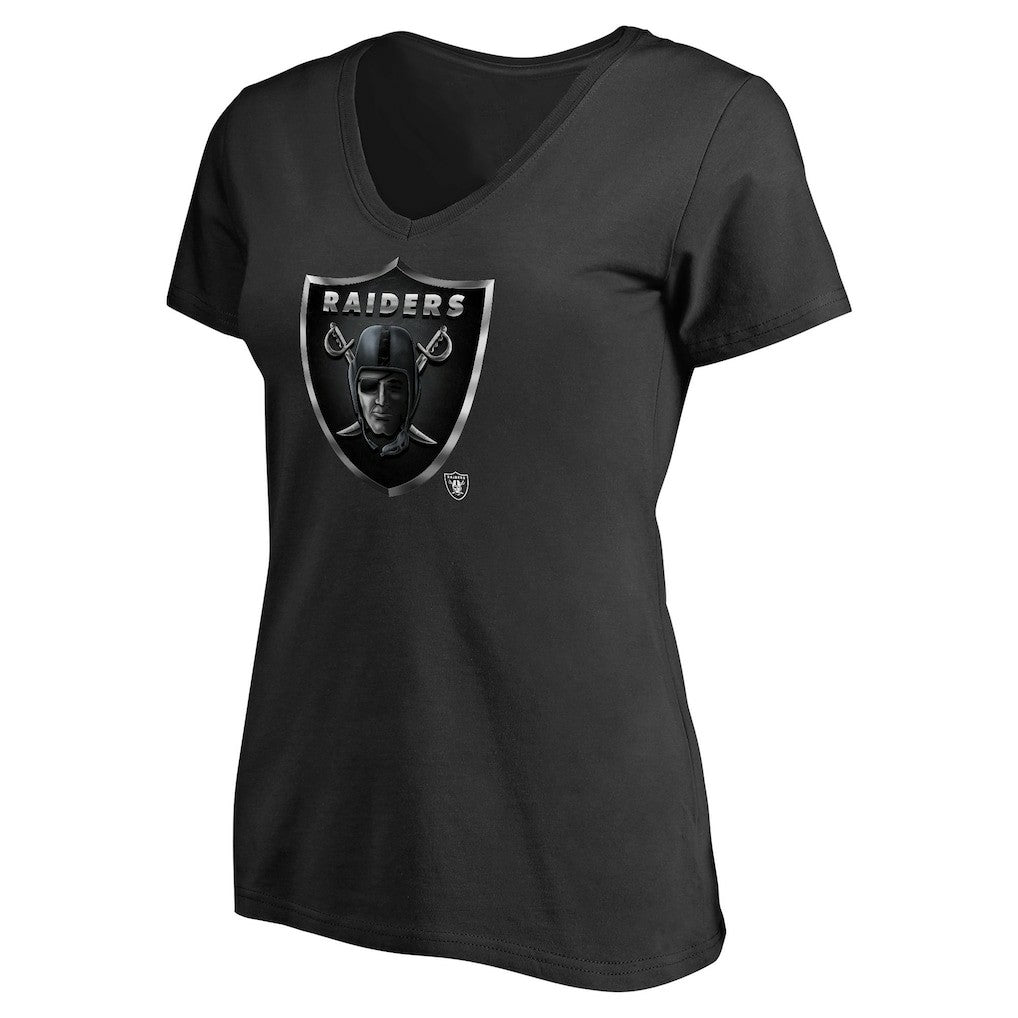 Las Vegas Raiders Women's Personalized Midnight Mascot T-Shirt Black | NFL
