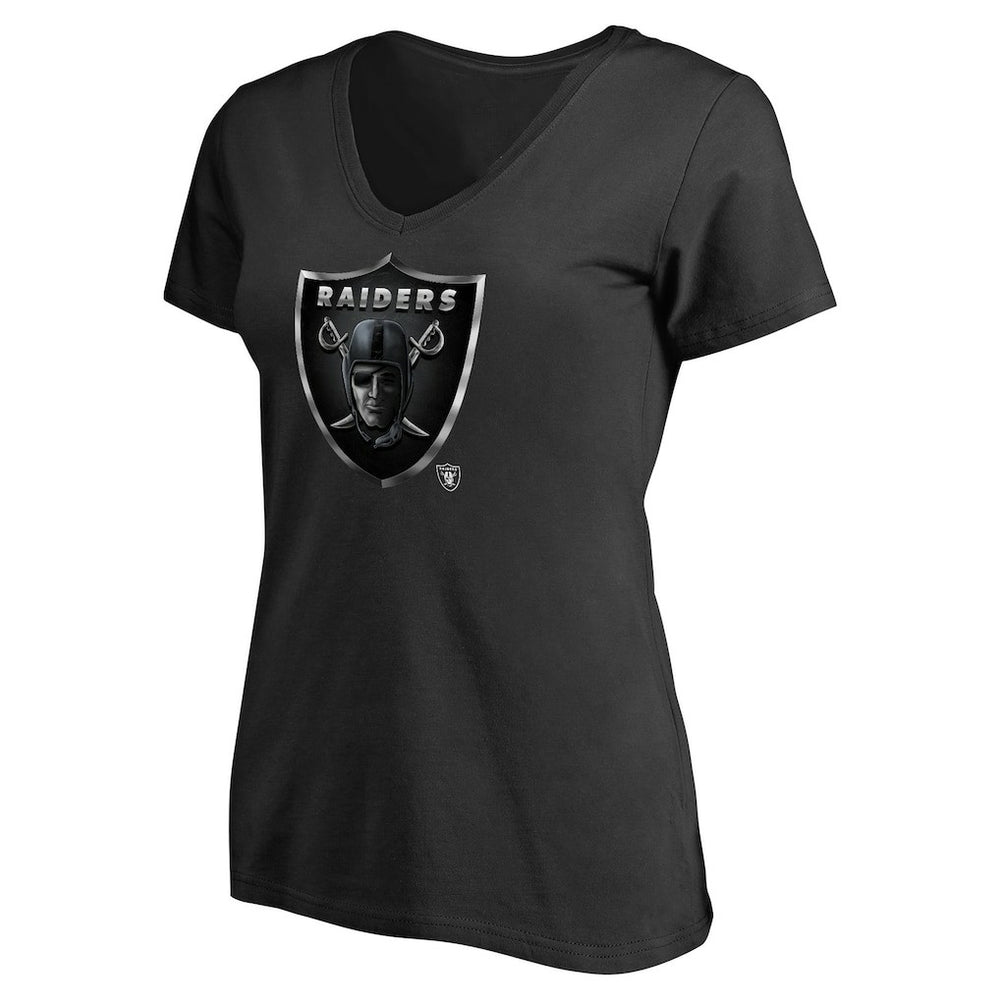 Las Vegas Raiders Women's Personalized Midnight Mascot T-Shirt Black | NFL