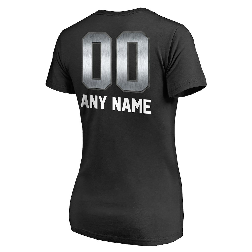Las Vegas Raiders Women's Personalized Midnight Mascot T-Shirt Black | NFL