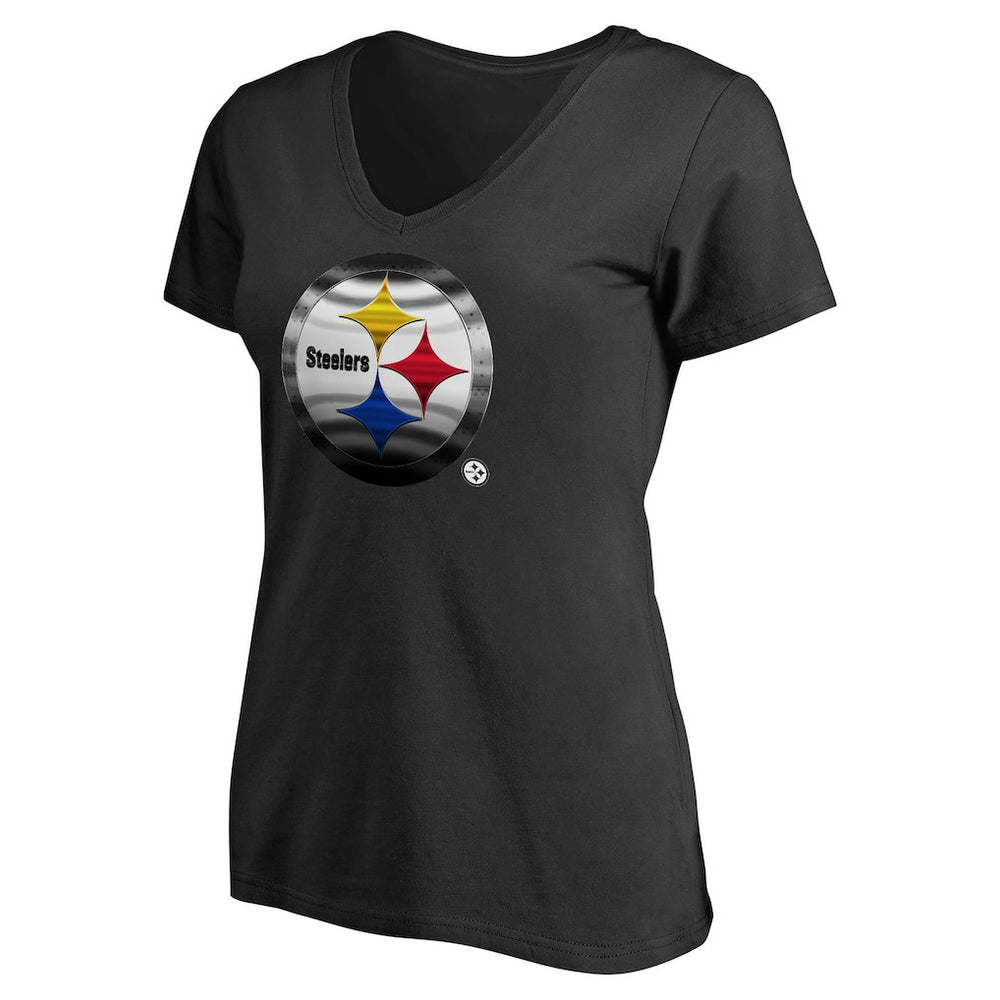 Pittsburgh Steelers Women's Personalized Midnight Mascot T-Shirt Black | NFL