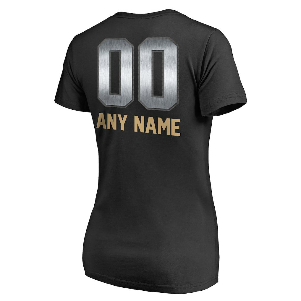 San Francisco 49ers Women's Personalized Midnight Mascot T-Shirt Black | NFL