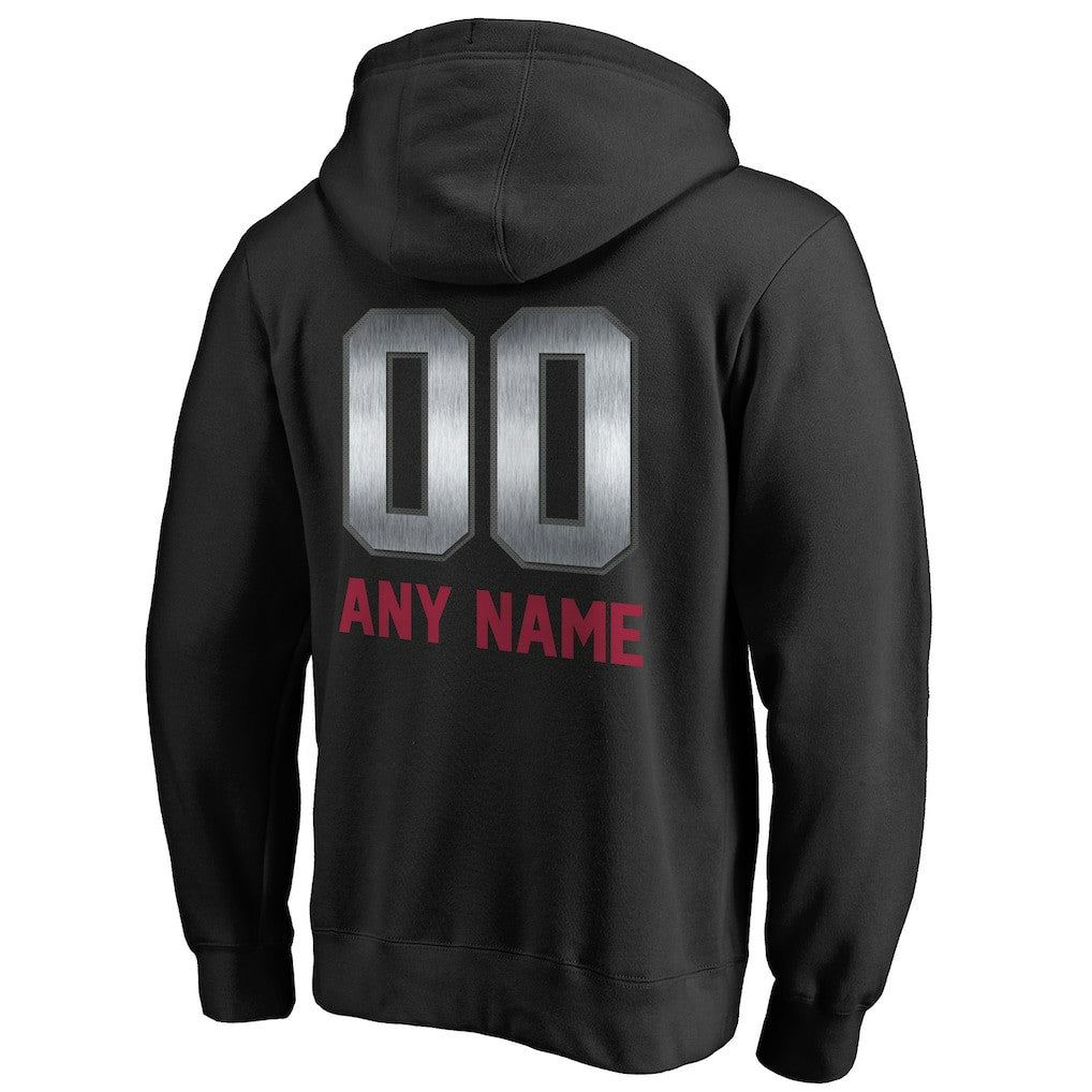 Arizona Cardinals Personalized Midnight Mascot Pullover Hoodie Black | NFL
