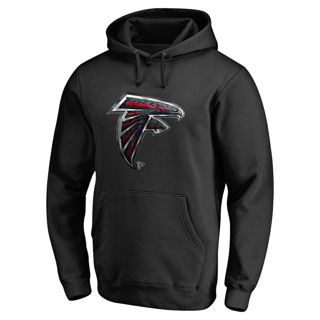 Atlanta Falcons Personalized Midnight Mascot Pullover Hoodie Black | NFL