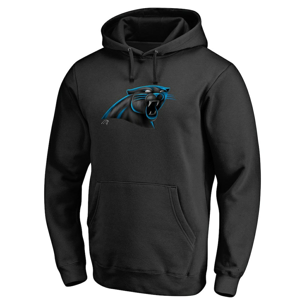 Carolina Panthers Personalized Midnight Mascot Pullover Hoodie Black | NFL
