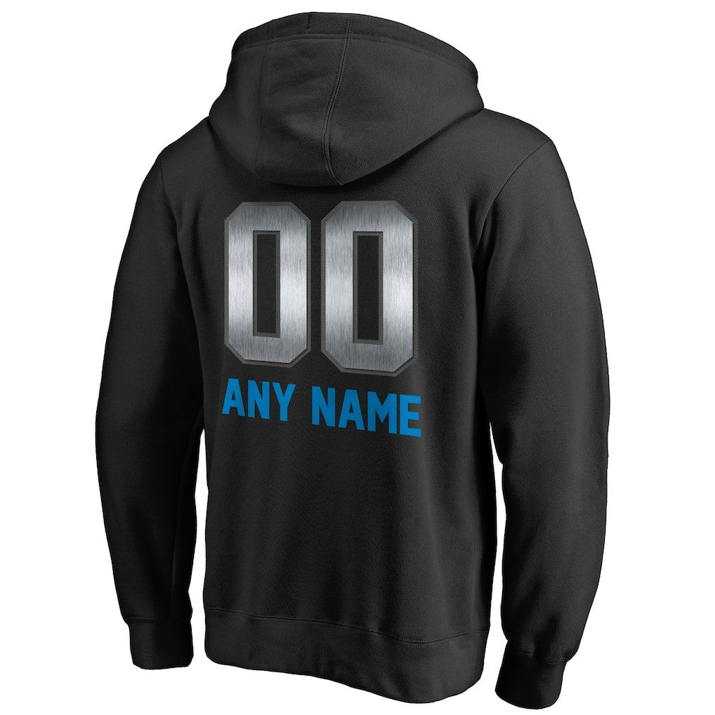 Carolina Panthers Personalized Midnight Mascot Pullover Hoodie Black | NFL