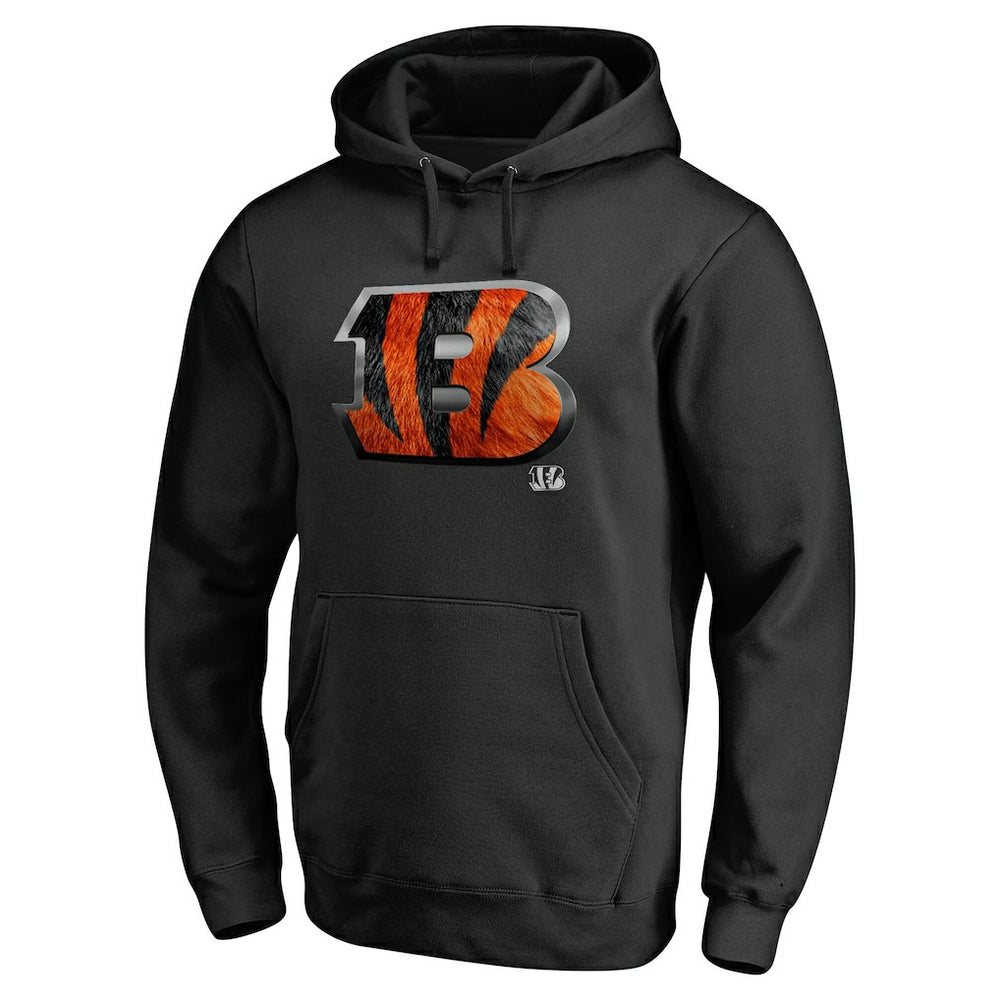 Cincinnati Bengals Personalized Midnight Mascot Pullover Hoodie Black | NFL