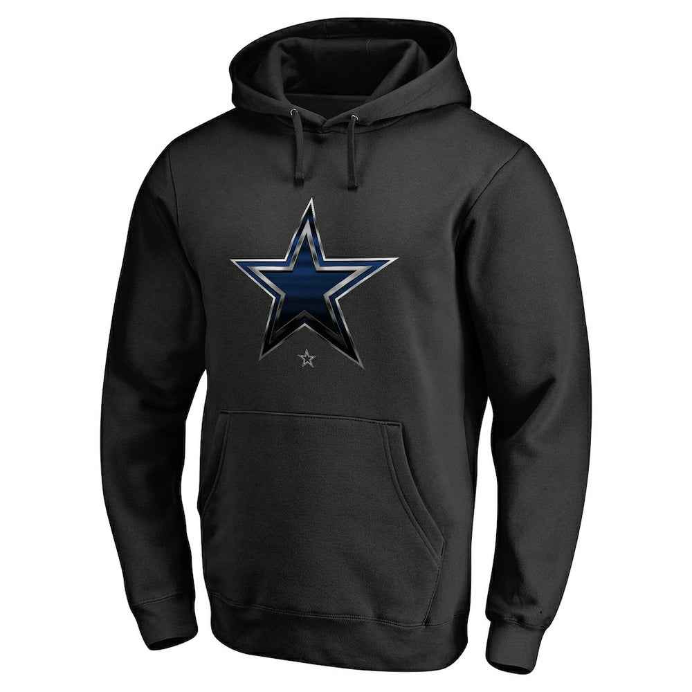 Dallas Cowboys Personalized Midnight Mascot Pullover Hoodie Black | NFL