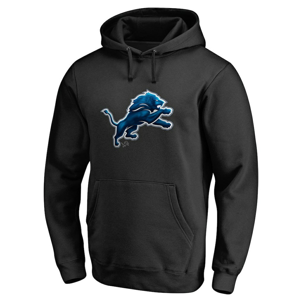 Detroit Lions Personalized Midnight Mascot Pullover Hoodie Black | NFL