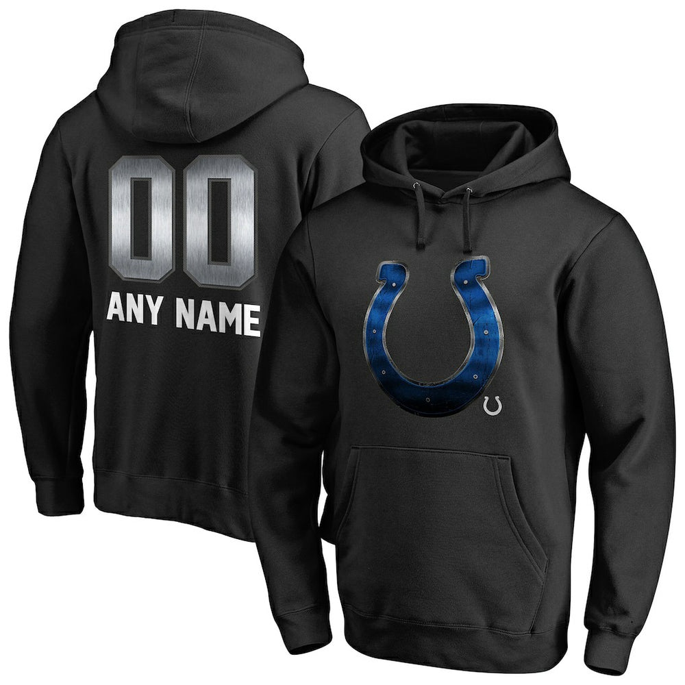 Indianapolis Colts Personalized Midnight Mascot Pullover Hoodie Black | NFL