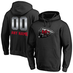 Kansas City Chiefs Personalized Midnight Mascot Pullover Hoodie Black | NFL
