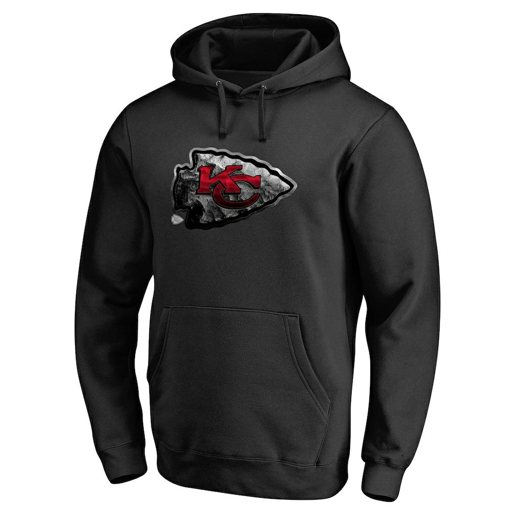 Kansas City Chiefs Personalized Midnight Mascot Pullover Hoodie Black | NFL