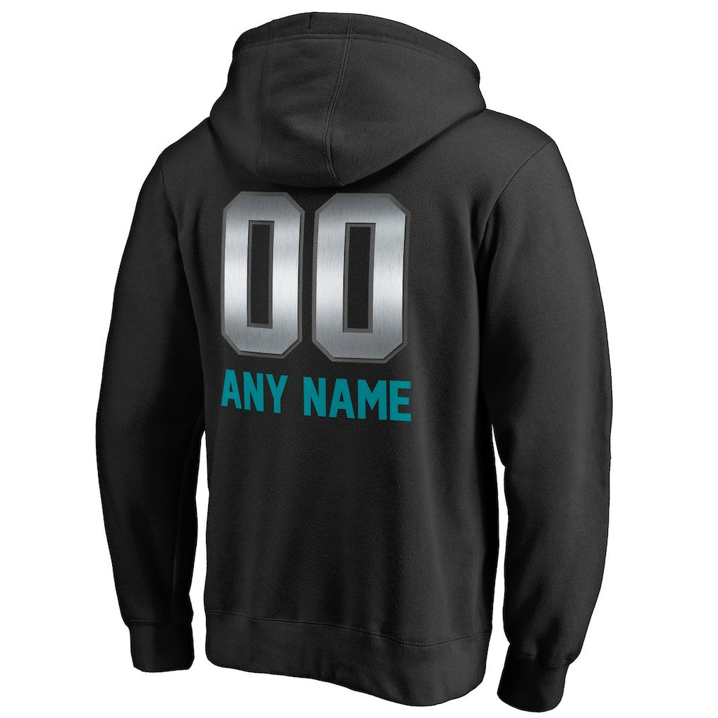 Miami Dolphins Personalized Midnight Mascot Pullover Hoodie Black | NFL