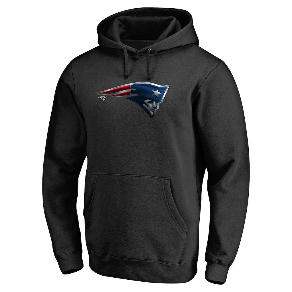 New England Patriots Personalized Midnight Mascot Pullover Hoodie Black | NFL