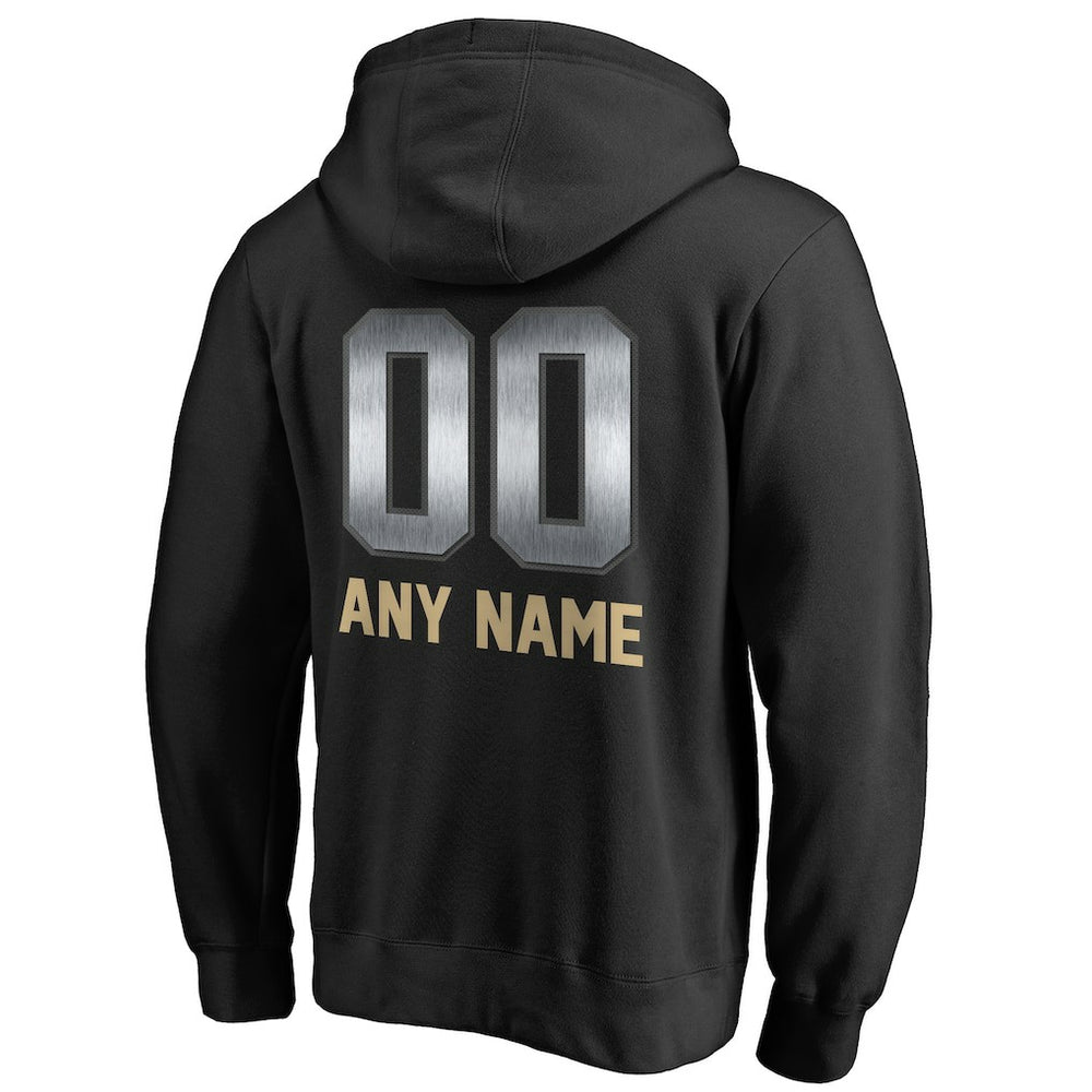 New Orleans Saints Personalized Midnight Mascot Pullover Hoodie Black | NFL