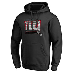 New York Giants Personalized Midnight Mascot Pullover Hoodie Black | NFL