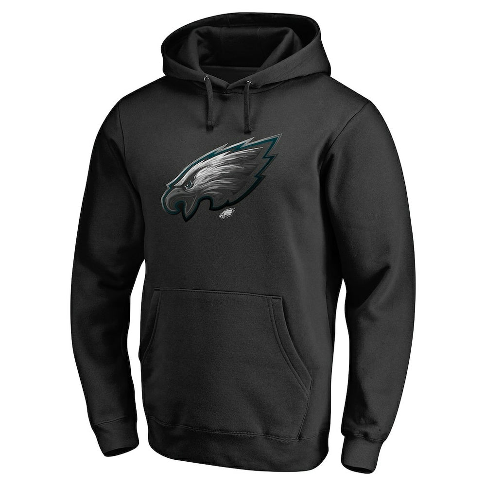 Philadelphia Eagles Personalized Midnight Mascot Pullover Hoodie Black | NFL
