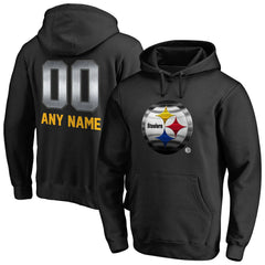 Pittsburgh Steelers Personalized Midnight Mascot Pullover Hoodie Black | NFL
