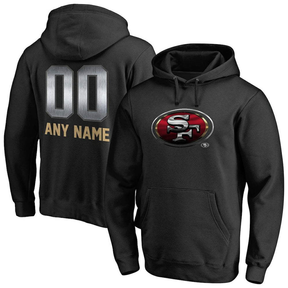 San Francisco 49ers Personalized Midnight Mascot Pullover Hoodie Black | NFL