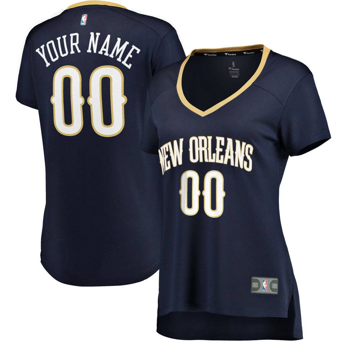 New Orleans Pelicans Women's Fast Break Custom Jersey Navy Icon Edition - NBA