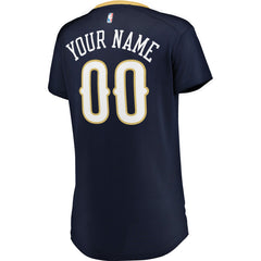 New Orleans Pelicans Women's Fast Break Custom Jersey Navy Icon Edition - NBA