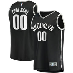 Brooklyn Nets Youth Fast Break Custom Replica Jersey Black Icon Edition - NBA